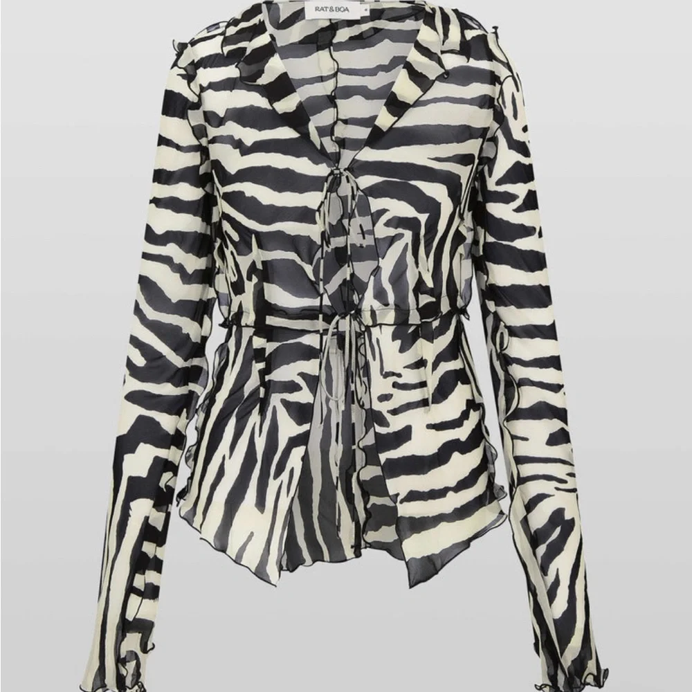 ‼️sale‼️ Rat & Boa Zephyr Zebra Blouse - Picture 3 of 5